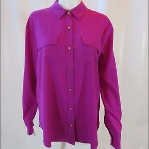 Juicy Couture Fuchsia Button Down Blouse